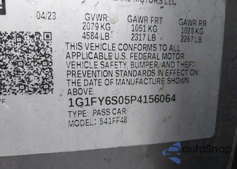 2023 Chevrolet Bolt Euv Fwd Lt из США, поврежденный, VIN 1G1FY6S05P4156064